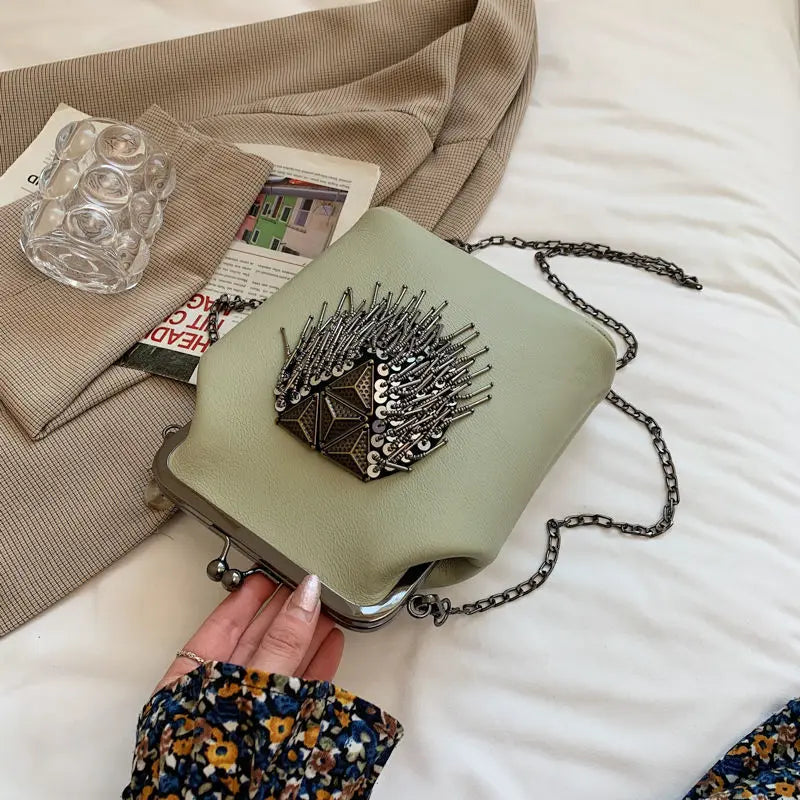 Vintage Rivet Fringe Bag Chain Women Shoulder Crossbody Bags