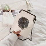 Vintage Rivet Fringe Bag Chain Women Shoulder Crossbody Bags