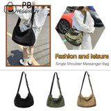 Retro Canvas Shoulder Bag Large Capacity Crossbody Handbag