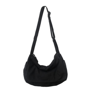 Retro Canvas Shoulder Bag Large Capacity Crossbody Handbag
