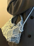 Vintage Denim Casual Shoulder Bag for Women