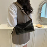 Wide Strap Shoulder Bag PU Leather Crossbody Hot Satchel Bags Casual Handbag