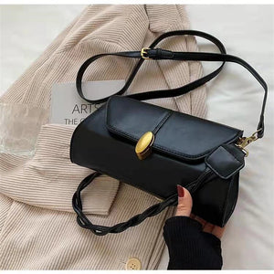 Vintage Solid Crossbody Bag for Women