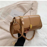 Vintage Solid Crossbody Bag for Women