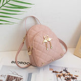 Retro Women Backpack Pu Leather Small Backpack for Women Girl Students