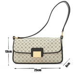 Retro Women Bags Print Strap Female Handbags Pu Leather Crossbody Messenger Bag