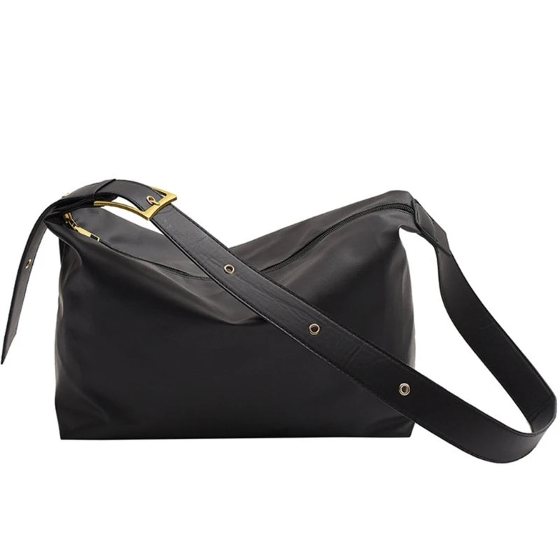 Retro Women Casual Shoulder Bag Soft PU Leather Winter Handbags