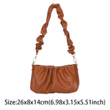 Retro Women Handbags PU Leather Shoulder Bag White/Black/Brown Zipper Bags