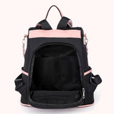 Retro Anti-Theft Backpack Oxford Cloth Shoulder Bag Zipper Large Capacity