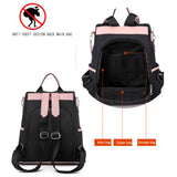 Retro Anti-Theft Backpack Oxford Cloth Shoulder Bag Zipper Large Capacity