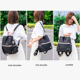 Retro Anti-Theft Backpack Oxford Cloth Shoulder Bag Zipper Large Capacity
