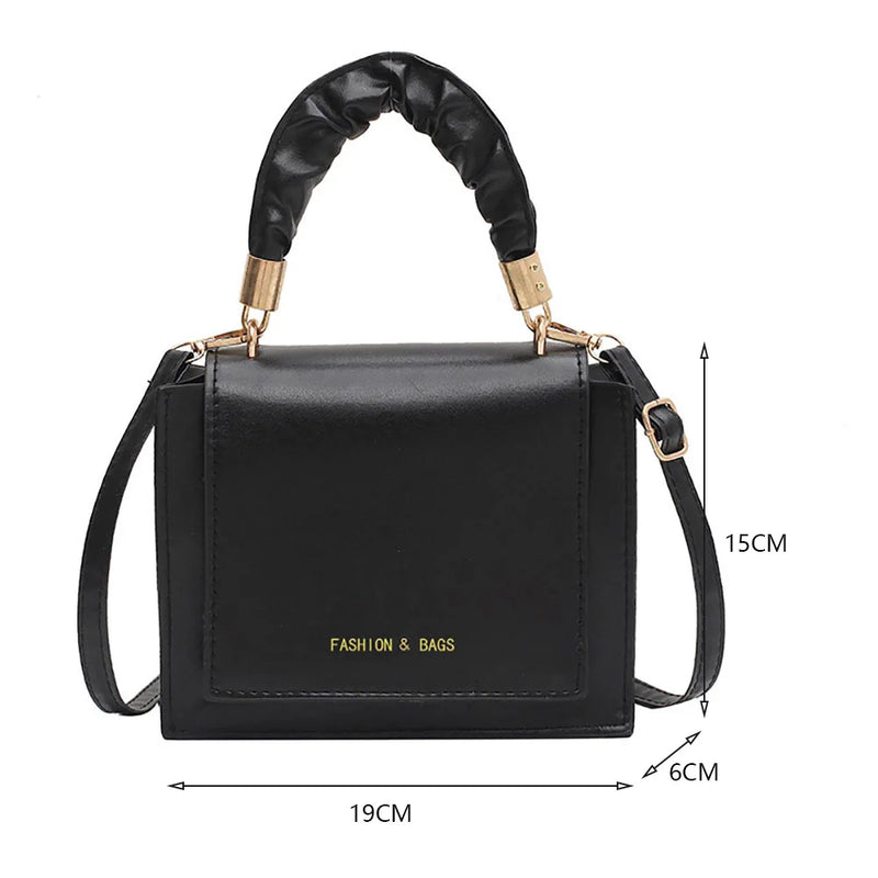 Retro Women Leather Shoulder Bags Zipper Crossbody Bags for Ladies