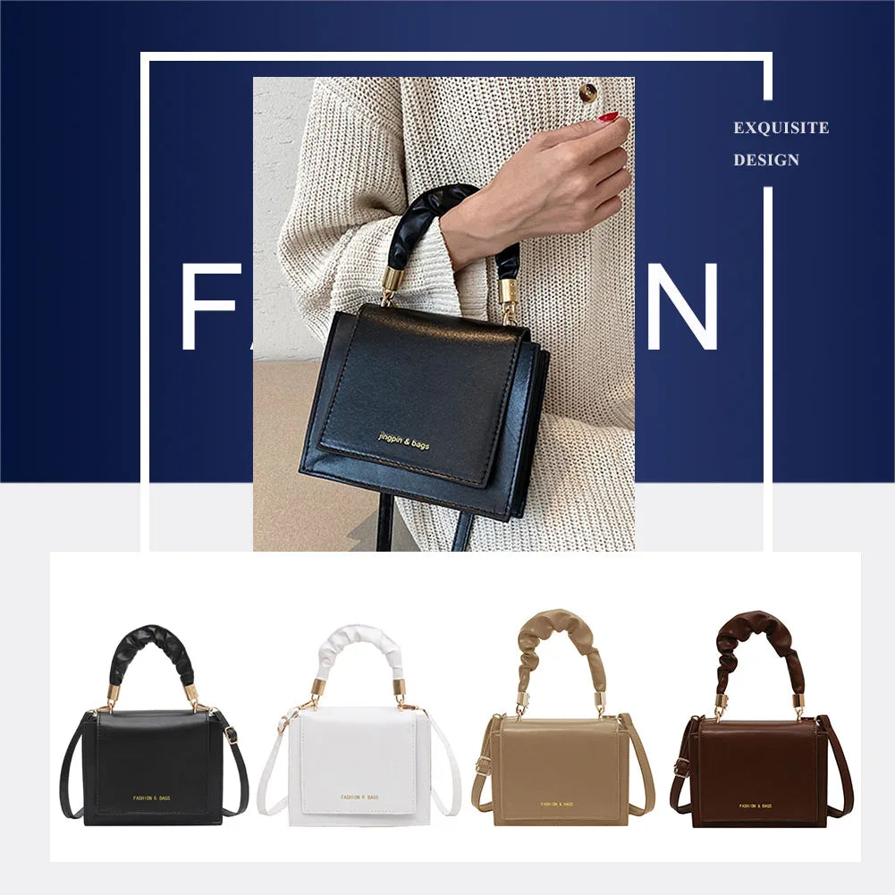 Retro Women Leather Shoulder Bags Zipper Crossbody Bags for Ladies