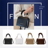 Retro Women Leather Shoulder Bags Zipper Crossbody Bags for Ladies