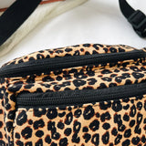 Retro Leopard Print Messenger Chest Bag