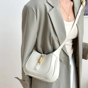 Retro Women Lock Hobo Bags High Crossbody Shoulder Bag Niche Jackie Pink Handbag