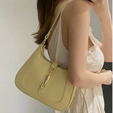 Retro Women Lock Hobo Bags High Crossbody Shoulder Bag Niche Jackie Pink Handbag