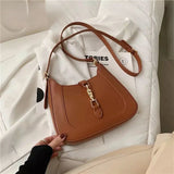 Retro Women Lock Hobo Bags High Crossbody Shoulder Bag Niche Jackie Pink Handbag