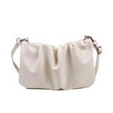 Vintage Ruched Shoulder Hobo Bag Ladies Evening Handbag