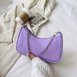 Retro Women PU Shoulder Bag Chain Small Underarm Bag