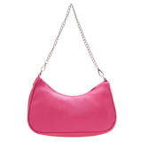 Retro Women PU Shoulder Bag Chain Small Underarm Bag