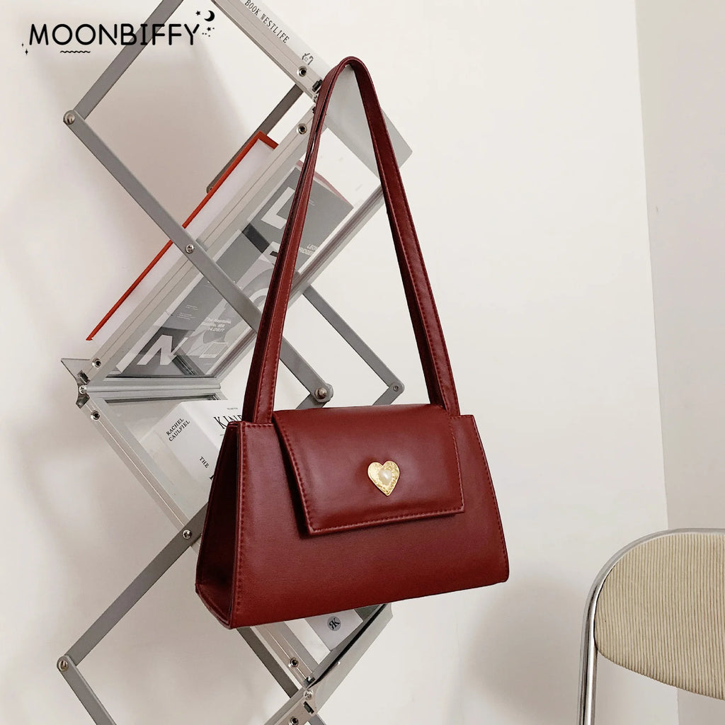 Vintage Red Wine Women's Square Shoulder Bag