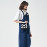 Retro Women Shoulder Bag Crossbody Fluorescence Butterfly Preppy Style