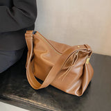 Retro Women Shoulder Bag Soft PU Leather Crossbody Bag Casual Messenger Pack