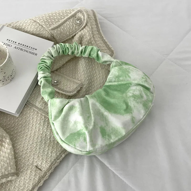 Retro Women Shoulder Bags Tie Dye Female Mini Evening Party Clutch Hobo Bags