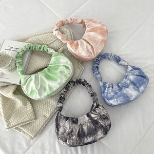 Retro Women Shoulder Bags Tie Dye Female Mini Evening Party Clutch Hobo Bags