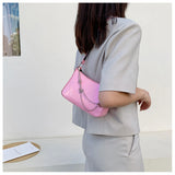 Retro Women Shoulder Underarm Bag Pu Leather Butterfly Chain Zipper Crossbody Ba