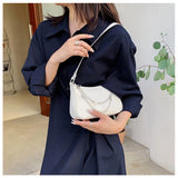 Retro Women Shoulder Underarm Bag Pu Leather Butterfly Chain Zipper Crossbody Ba
