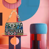 Retro Snake Pattern Leather Shoulder Bag Chain Purse Crossbody