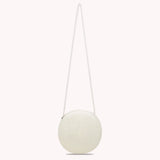 Retro Women Straw Woven Round Crossbody Bag Chain Purse