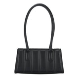 Retro Stripe Embossing Shoulder Bag Soft PU Leather Handbag