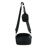 Retro Women Triple Messenger Bag PU Leather Female Shoulder Crossbody Bags
