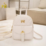 Retro Women's Leather Small Backpack for Students