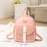 Retro Women's Leather Small Backpack for Students
