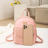 Retro Women's Leather Small Backpack for Students