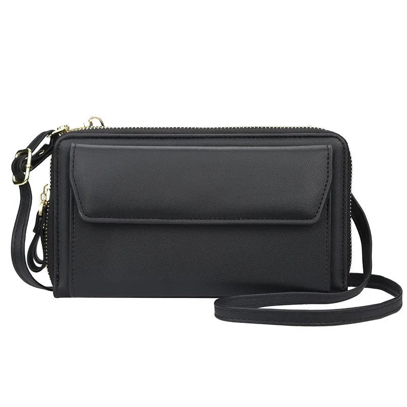 Retro Women's Bag High Capacity Double Zipper Ladies Shopping Totes Shoulder Bag