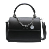 Retro PU Leather Women's Totes With Chain Shoulder Handbags
