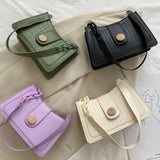 Retro Women's Chain Small Shoulder Bag PU Leather Armpit Bag Tote Purse Handbags