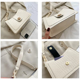 Retro Women's Chain Small Shoulder Bag PU Leather Armpit Bag Tote Purse Handbags