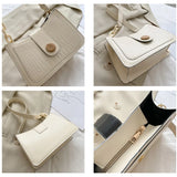 Retro Women's Chain Small Shoulder Bag PU Leather Armpit Bag Tote Purse Handbags