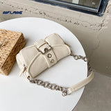 Retro Small Shoulder Bag PU Leather Underarm Tote Purse Handbags