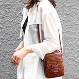 Retro Women's Soft Leather Shoulder Bag Crossbody Messenger Bag