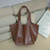Retro Women's Leather Handbags Tote Bag Soft Pu Leather Shoulder Bags