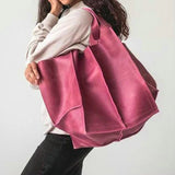 Retro Women's Leather Handbags Tote Bag Soft Pu Leather Shoulder Bags