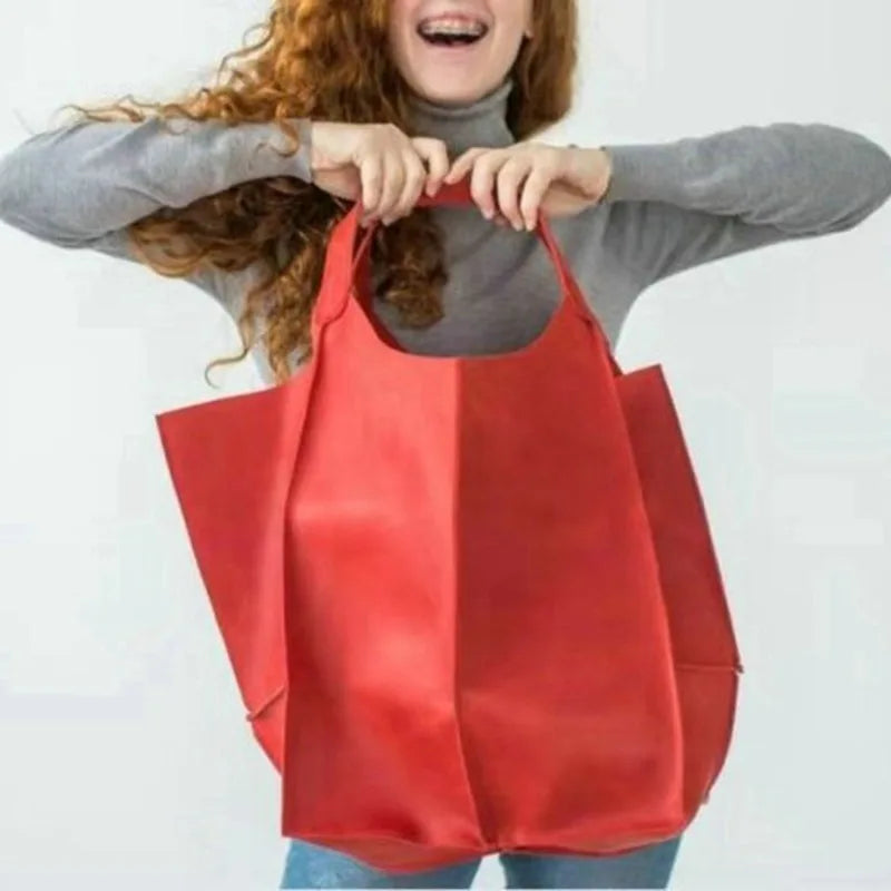 Retro Women's Leather Handbags Tote Bag Soft Pu Leather Shoulder Bags