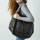 Retro Women's Leather Handbags Tote Bag Soft Pu Leather Shoulder Bags
